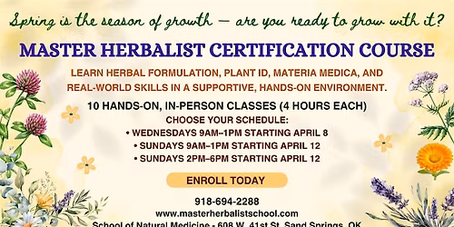 Master Herbalist Certification Course