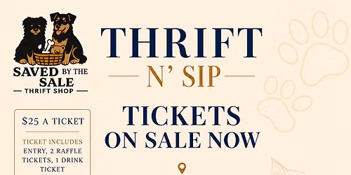Sip N Shop at Saved by the Sale Thrift Shop!