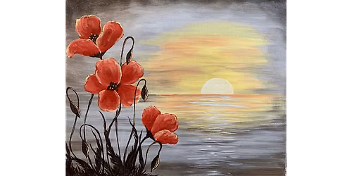 Poppies At Sunset - Paint and Sip in Tyler | Classpop!\u2122