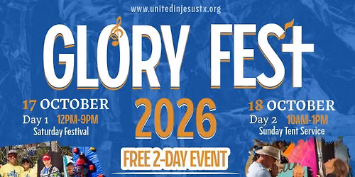 Glory Fest 2026 \ud83c\udfb6 (Free 2-Day Festival \ud83d\ude4c\ud83c\udfa4\u271d\ufe0f)