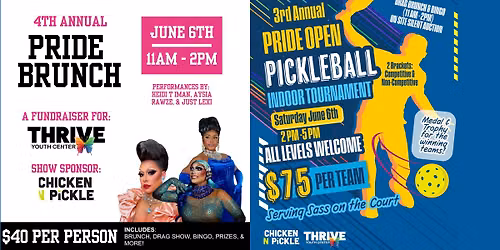 4th Annual Pride Brunch & Pickleball Tournament at Chicken N Pickle