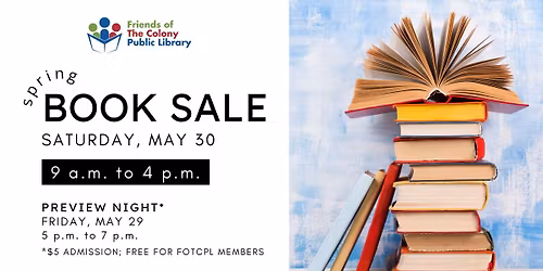 FOTCPL Spring Book Sale