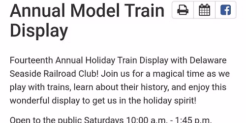 Annual huge train display
