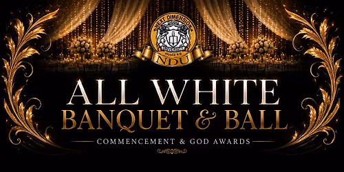 Next Dimension University | All White Banquet & Ball