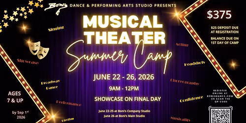 Boni's Musical Theater Summer Camp 2026