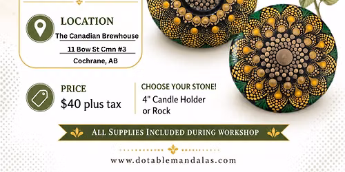 Cochrane-Sunflower Theme Dot-Painting Workshop
