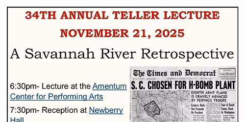 34th Annual Teller Lecture & Banquet