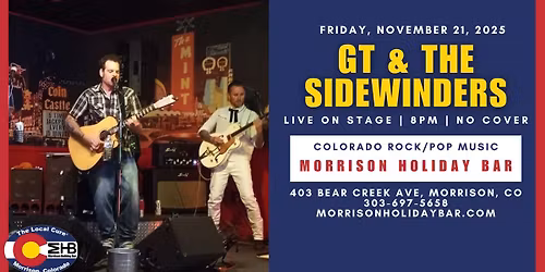 GT & The Sidewinders - Live On Stage No Cover, Free Parking, Show Starts At 8PM