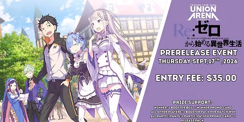 UNION ARENA Re:ZERO -Starting Life in Another World- [UE24BT] \u2013 Release Event