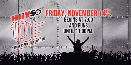 HIIT56 Turns 10! Join Us for a Red-Carpet Celebration. You're Invited