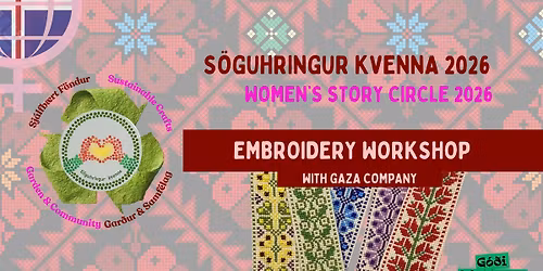 S\u00f6guhringur kvenna - Embroidery workshop