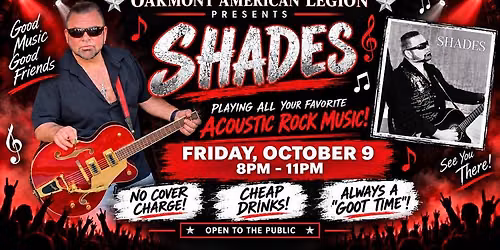 Shades!  Acoustic Rock show