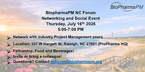 July 2026 NCForum BPPM Networking Event