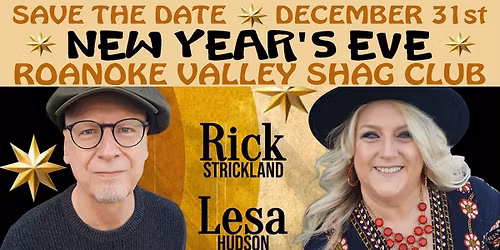 NYE Party with Rick & Lesa and The Roanoke Valley Shag Club