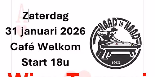Wies-tornooi biljartclub "Hand in Hand" 2026