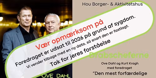 Udsat til 2026 - Foredrag med Drabscheferne 