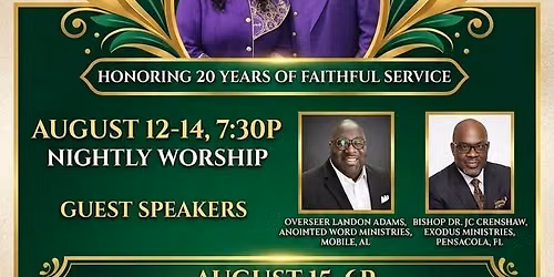 20th Pastoral Anniversary