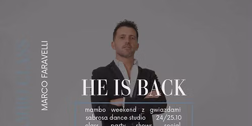 HE IS BACK czyli Marco Faravelli w Krakowie !
