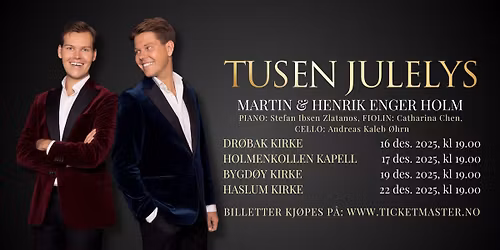 Tusen Julelys - Dr\u00f8bak Kirke - 16 des. 2025 kl. 19.00