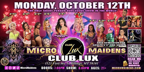 Billings, MT - Micro Maidens Dwarf Dancers @ Club Lux
