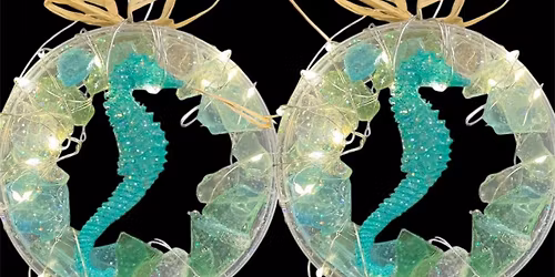 Set of 2 Sea Glass Wreath Ornaments Workshop