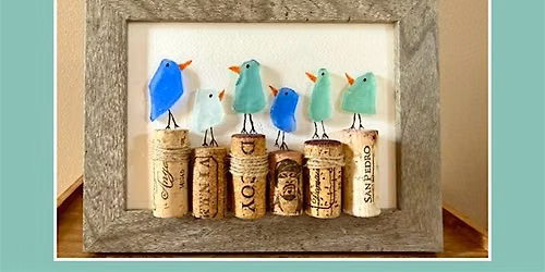 Make a Sea Glass bird Frame at Ugly Bunny Winery