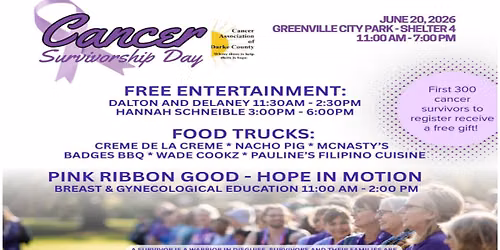 Mini Food Truck Rally in the Greenville Park\/Cancer Survivorship Day