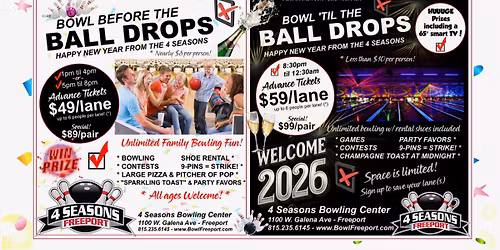 NEW YEARS EVE @ THE 4 SEASONS!