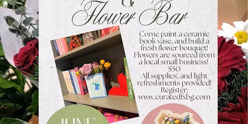 Book Vase Painting + Flower Bar