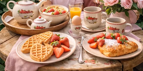 Moederdagontbijt in de aardbeienserre 