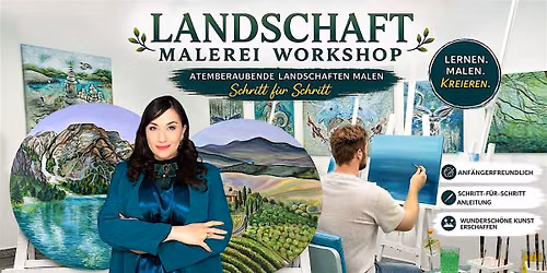 Acryl-Landschaften malen & Hugo in Wien (Deutsch+English) PAINT &  SIP