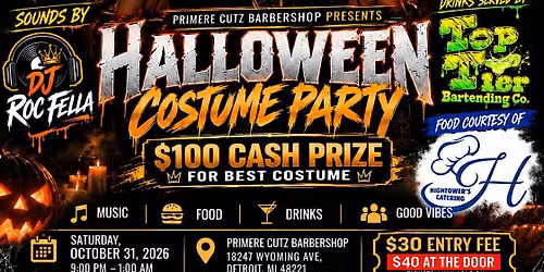 Primere Cutz Barbershop Presents: Halloween Costume Party