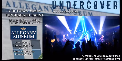 UNDERCOVER at Cultural Gala Fundraiser at Allegany Museum - 11.22.2025 (6-10PM)