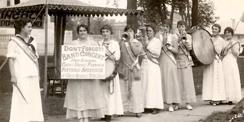 Northfield Suffragist Singers Performance at Music and Democracy Event at Central Park
