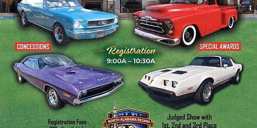 North Alabama Region - Antique Automobile Club of America - Car, Truck and Motorcycle Show.