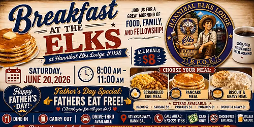 BREAKFAST AT THE ELKS \ud83e\udd5e