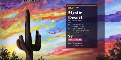 Arizona Sunset Paint and Sip in Tempe