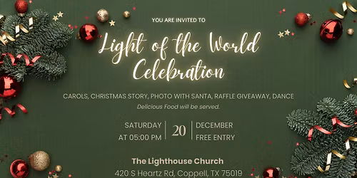 Light of the World Celebration - 20th December 2025