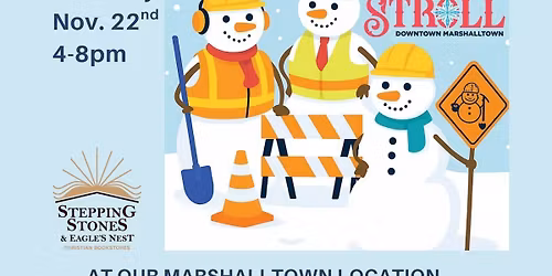 Holiday Stroll in Marshalltown at Stepping Stones Christian Bookstore