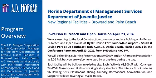 The A.D. Morgan Corporation - Florida DJJ New Regional Detention Facilities