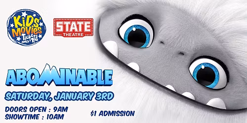 ABOMINABLE - Sat, January 3rd - $1 Kids' Matinee