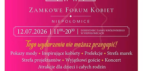 Zamkowe Forum Kobiet | 12 lipca 2026 | Niepo\u0142omice 