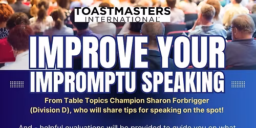 Toastmasters Impromptu Speaking Seminar 