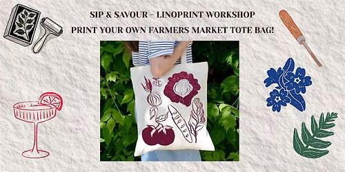 Sip & Savour: Lino Print Tote Bag Workshop