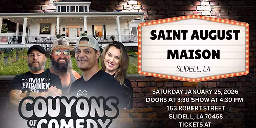 DJ Rhett and the Couyons of Comedy at Saint August Maison