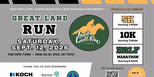 Great Land Run (5K, 10K, Half Marathon) - Enid, OK