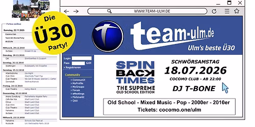 team-ulm Revival | die \u00fc30 party am Schw\u00f6rsamstag