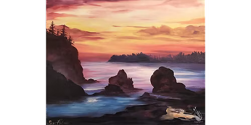 Sunset Misty Coast - Paint and Sip in Denver | Classpop!\u2122