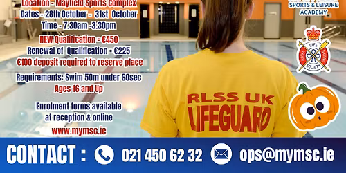 RLSS LIFEGUARD COURSE MAYFIELD, CORK