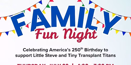 America 250th Celebration in honor of Little Steve Squillante and Tiny Transplants
